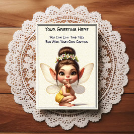 Cartão Postal Fada do Conto de Fadas do Sentimento Diário Capric