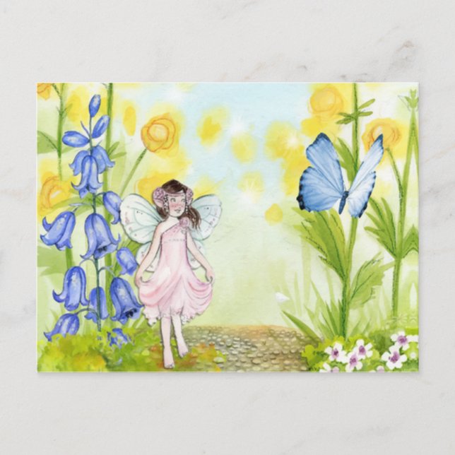 Cartão Postal Fada E Borboleta (Frente)