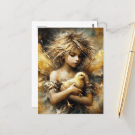 Cartão Postal Fada e seu Pintinho Buff