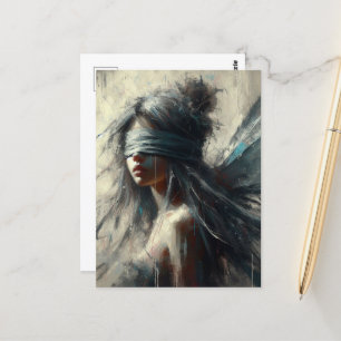 Cartão Postal Fada em uma dobra