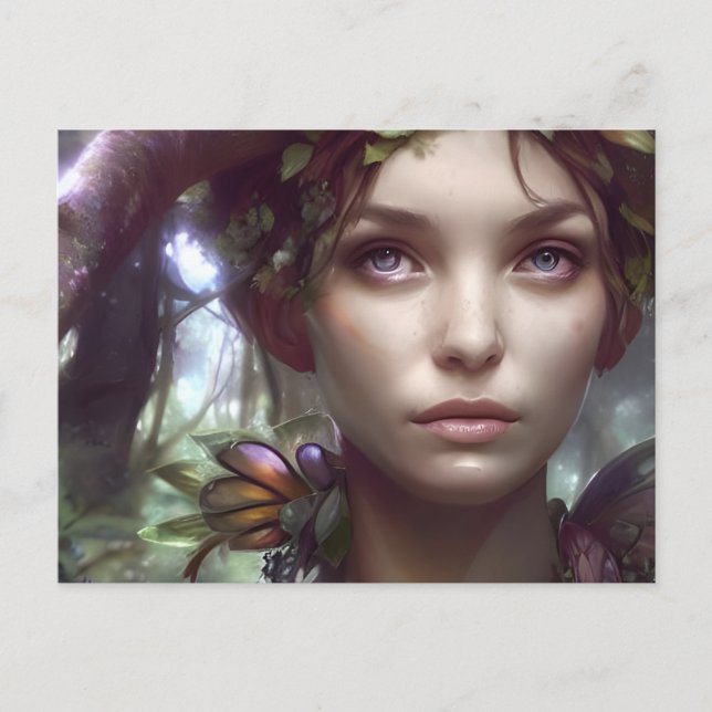 Cartão Postal Fada Florestal (Frente)