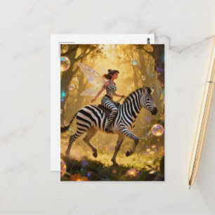 Cartão Postal Fada Fofoqueira e sua Zebra