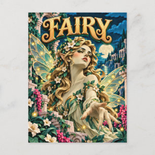 Cartão Postal Fada, Monstro de Corte de Papel