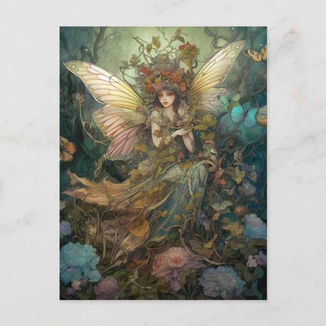 Cartão Postal Fada Mulher Fantasy Art (Frente)