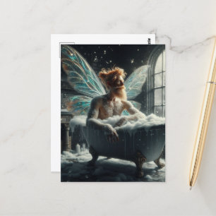 Cartão Postal Fada no Banho