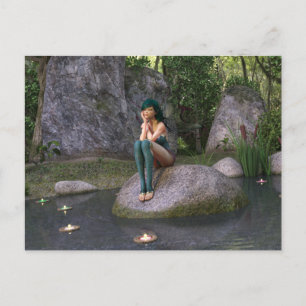 Cartão Postal Fada no Cartão-postal Encantado