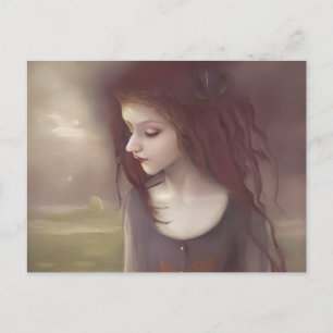 Cartão Postal Fada Pequena Fantasia Whimsso