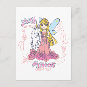 Cartão Postal Fada Princesa Toddler Baby