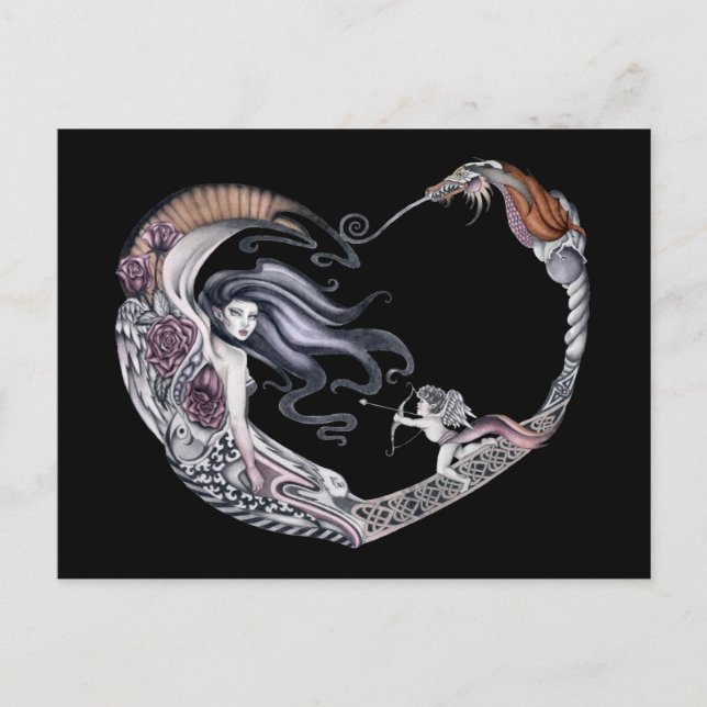 Cartão Postal Fada Rosa (Frente)