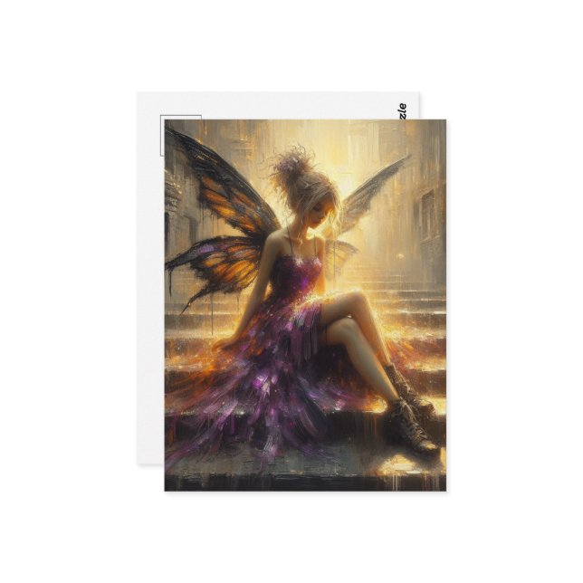 Cartão Postal Fada Sentada em Passos (Frente/Verso In Situ)