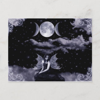 Cartão Postal Fadas, dragões e luas