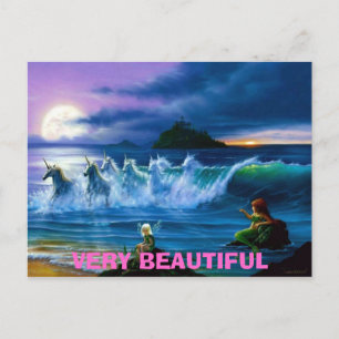 Cartão Postal Fadas-sereias-e-unicórnios, MUITO BONITA