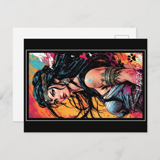 Cartão Postal Fadey Barbarian Comic Style 01 (Frente/Verso)