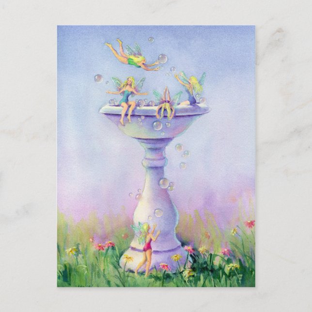 Cartão Postal FAERIES BUBBLE BATH by SHARON SHARPE (Frente)