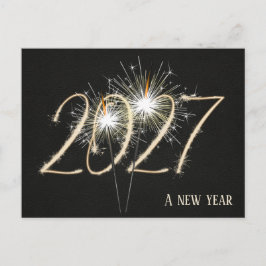Cartão Postal Fagulhas de festa de Ano Novo de Negócios 2026