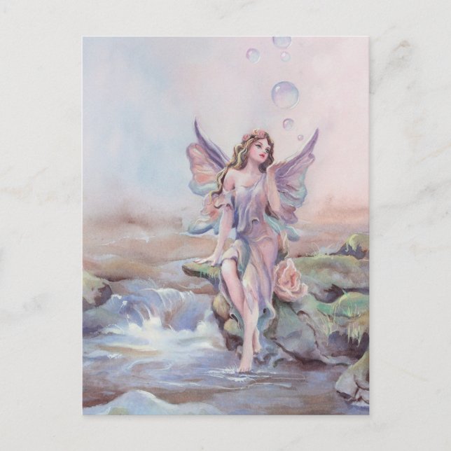 Cartão Postal FAIERIE BUBBLES, por SHARON SHARPE (Frente)