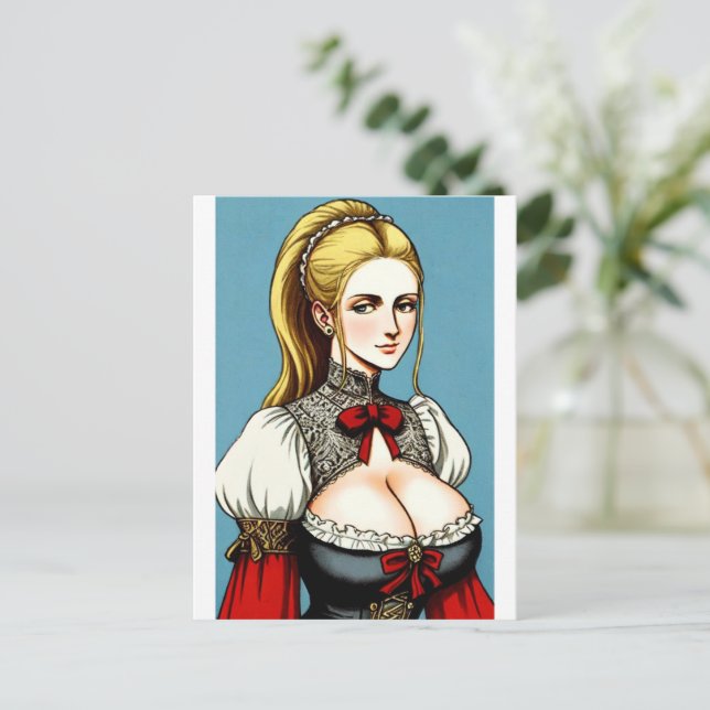Cartão Postal Faire Maiden 11 (Em pé/Frente)