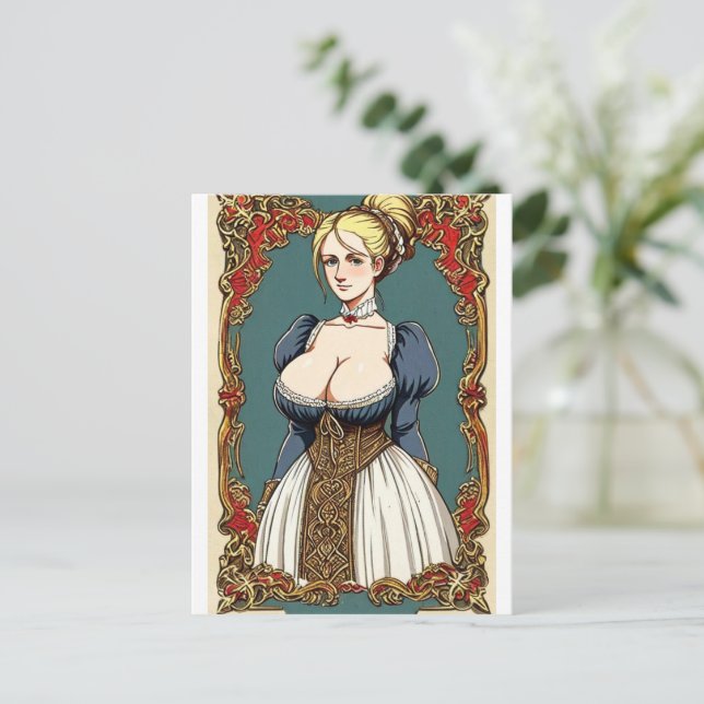 Cartão Postal Faire Maiden 3 (Em pé/Frente)