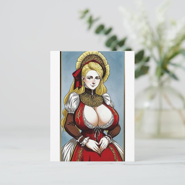 Cartão Postal Faire Maiden 5 (Em pé/Frente)