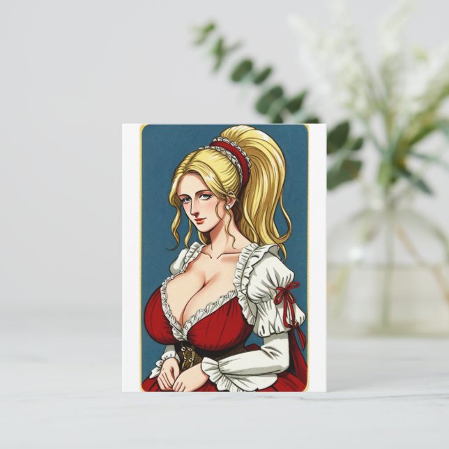 Cartão Postal Faire Maiden 6 (Em pé/Frente)