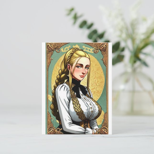 Cartão Postal Faire Maiden 8 (Em pé/Frente)