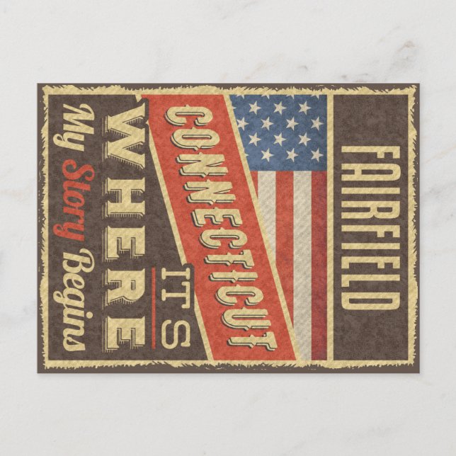 Cartão Postal Fairfield Connecticut (Frente)