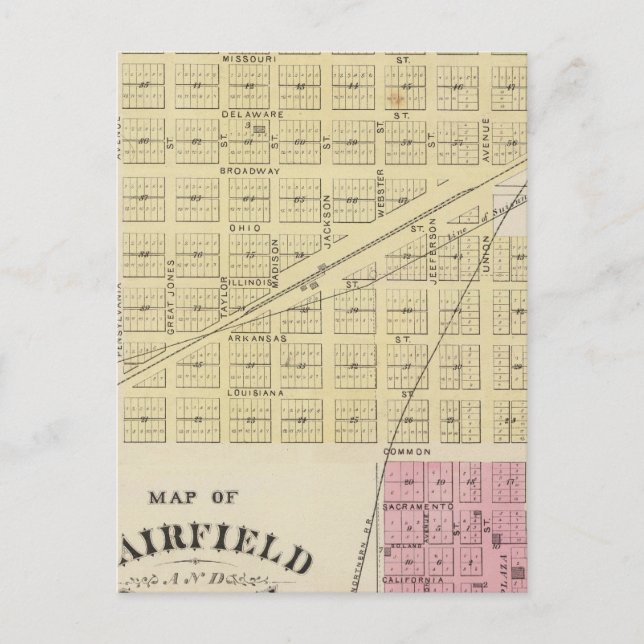 Cartão Postal Fairfield, Suisun (Frente)