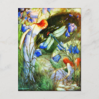 Cartão Postal Fairy Dragonfly