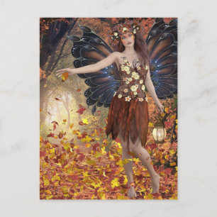CARTÃO POSTAL FAIRY FANTASY OUTUMN
