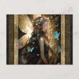 Cartão Postal Fairy Girl Fantasy Art