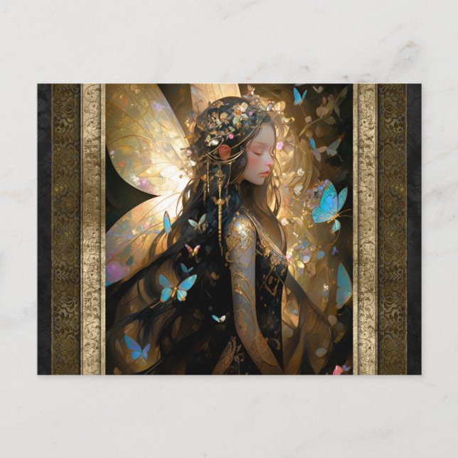 Cartão Postal Fairy Girl Fantasy Art (Frente)