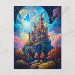 Cartão Postal Fairy Tale Castle Fantasy Art