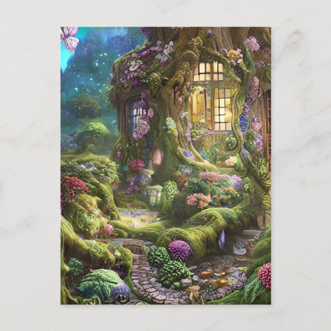 Cartão Postal Fairyland Forest Graphic (Frente)