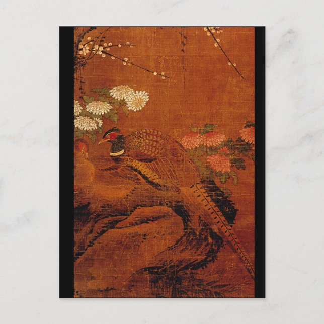 Cartão Postal Faisão e Flores_O Oriente (Frente)