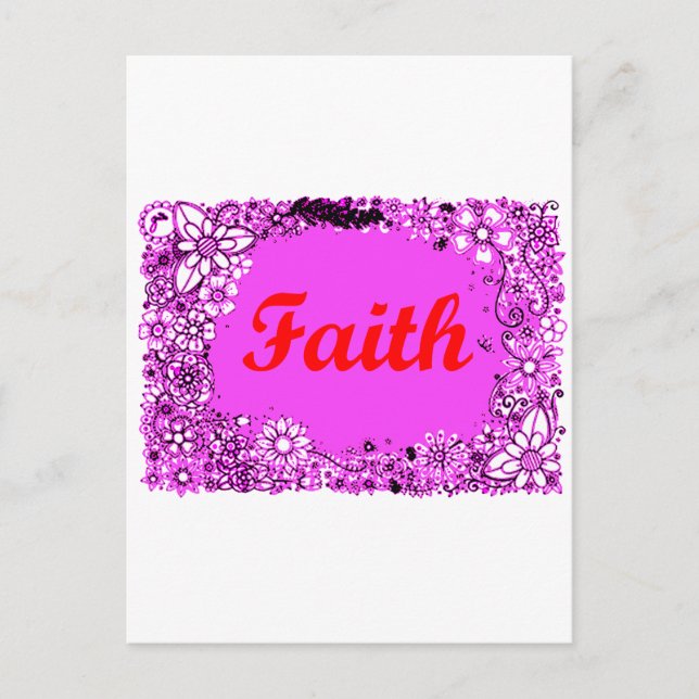 Cartão Postal Faith 3 (Frente)