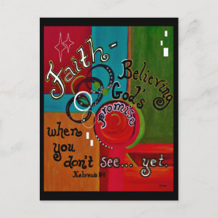 Cartão Postal Faith Hebrews 11