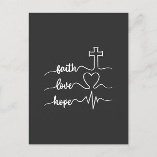 Cartão Postal Faith Hope Love