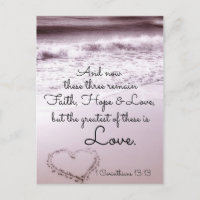 Faith Hope Love, 1 Corinthians 13:13, Ocean Beach