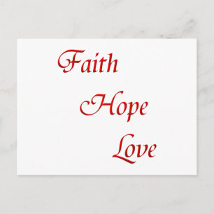 Cartão Postal Faith Hope Love (Produtos Virtuais)