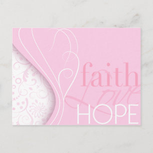 Cartão Postal Faith Love Hope