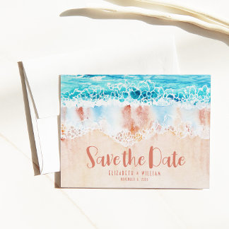 Cartão Postal Faixa de Praia Salve O Cartão-Postal De Data