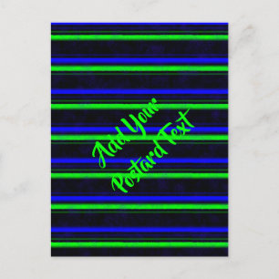Cartão Postal Faixa Verde Azul Preta