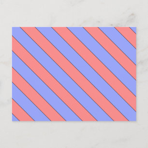 Cartão Postal faixas diagonais rosa e roxo