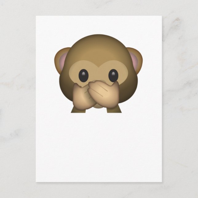 Cartão Postal Fala-se bem sem macaco-Mau Emoji (Frente)