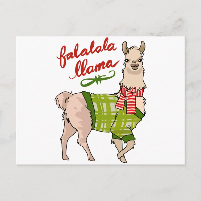 Cartão Postal Falalala Llama (Frente)