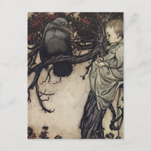 Cartão Postal “Falando com os Pássaros” por Arthur Rackham