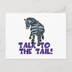 Cartão Postal Fale com a Zebra do Rabo