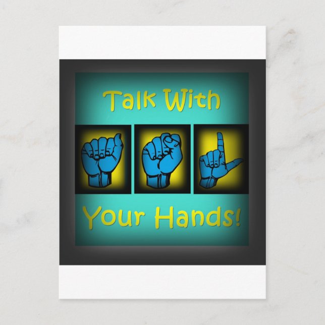 Cartão Postal Fale Com As Mãos (2) (Frente)