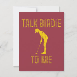Cartão Postal Fale Com Birdie Para Mim Um Fabuloso Pão De Golfe