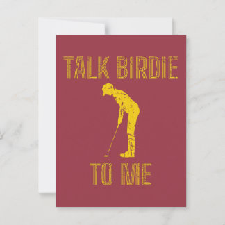Cartão Postal Fale Com Birdie Para Mim Um Fabuloso Pão De Golfe